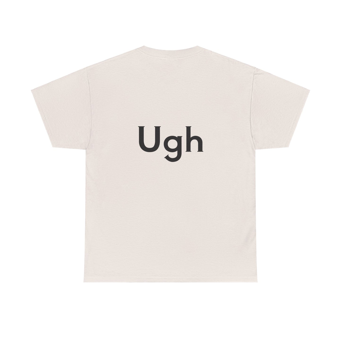 Unisex Heavy Cotton Tee - Backgammon Design with 'Ugh' Message