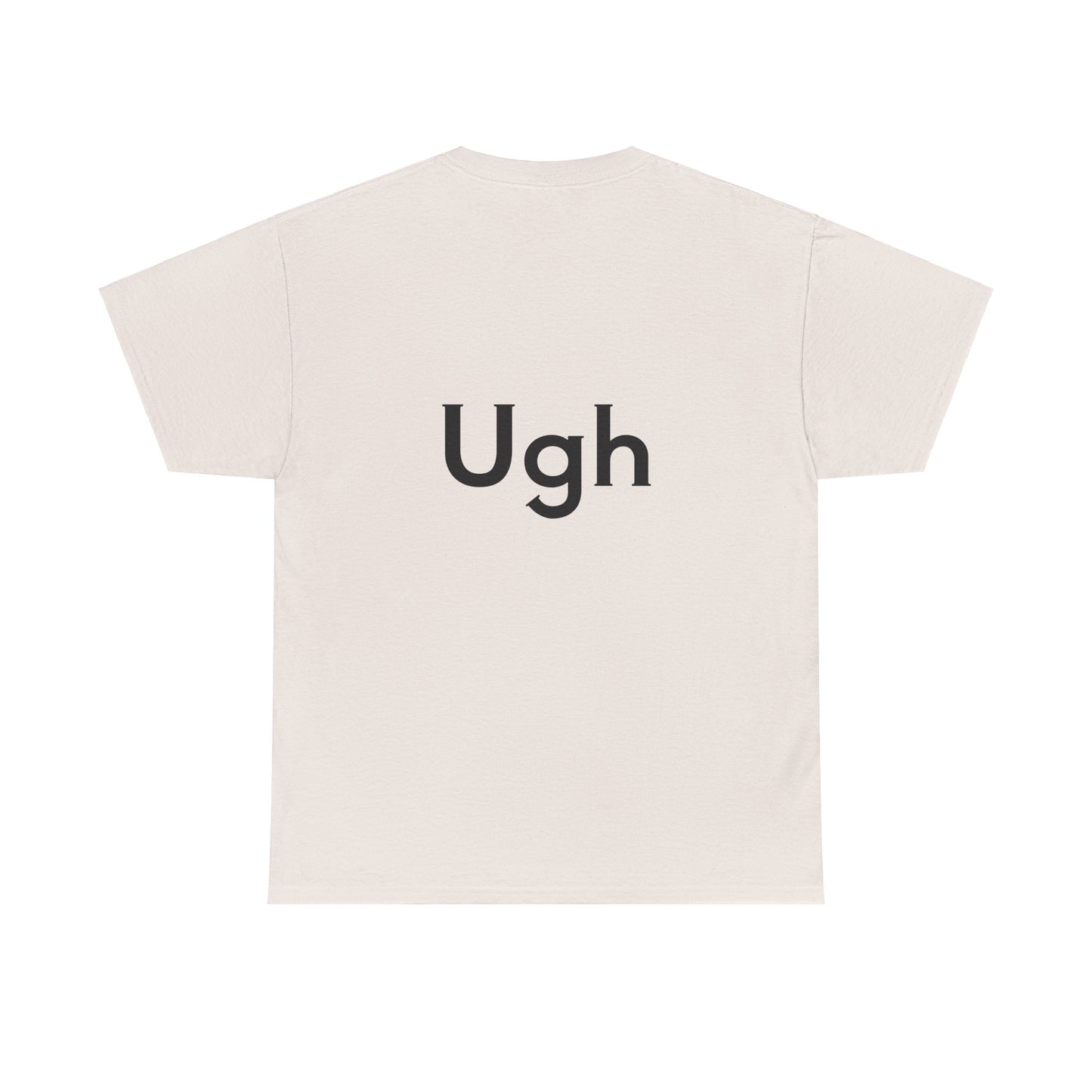 Unisex Heavy Cotton Tee - Backgammon Design with 'Ugh' Message