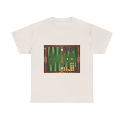 Unisex Heavy Cotton Tee - Backgammon Design with 'Ugh' Message