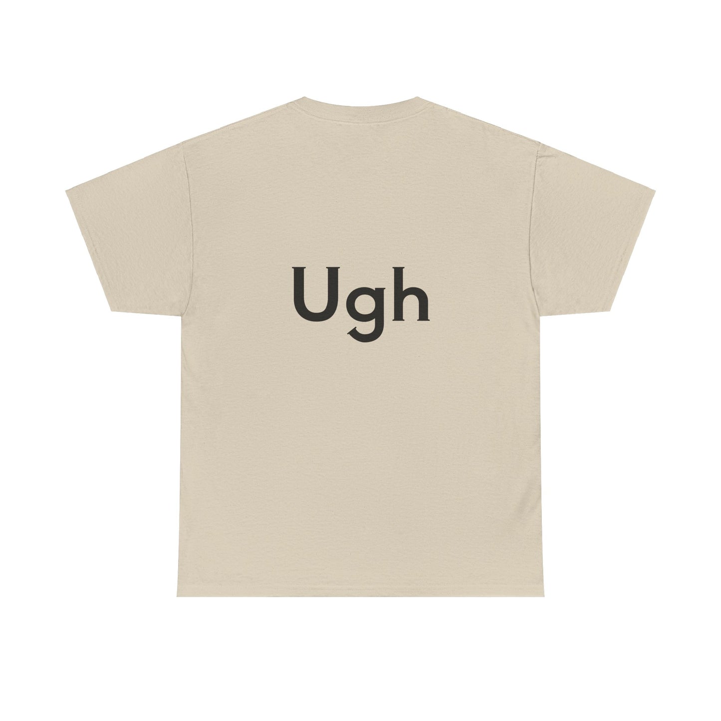 Unisex Heavy Cotton Tee - Backgammon Design with 'Ugh' Message