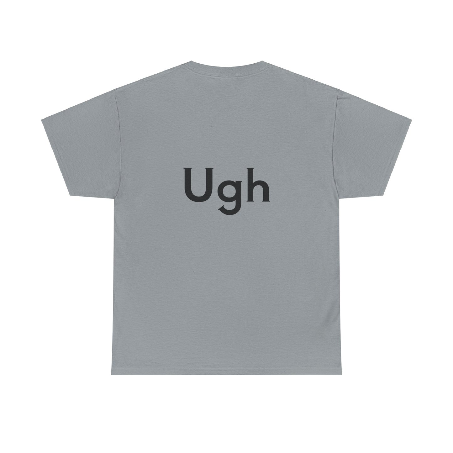 Unisex Heavy Cotton Tee - Backgammon Design with 'Ugh' Message