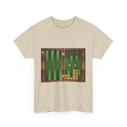 Unisex Heavy Cotton Tee - Backgammon Design with 'Ugh' Message