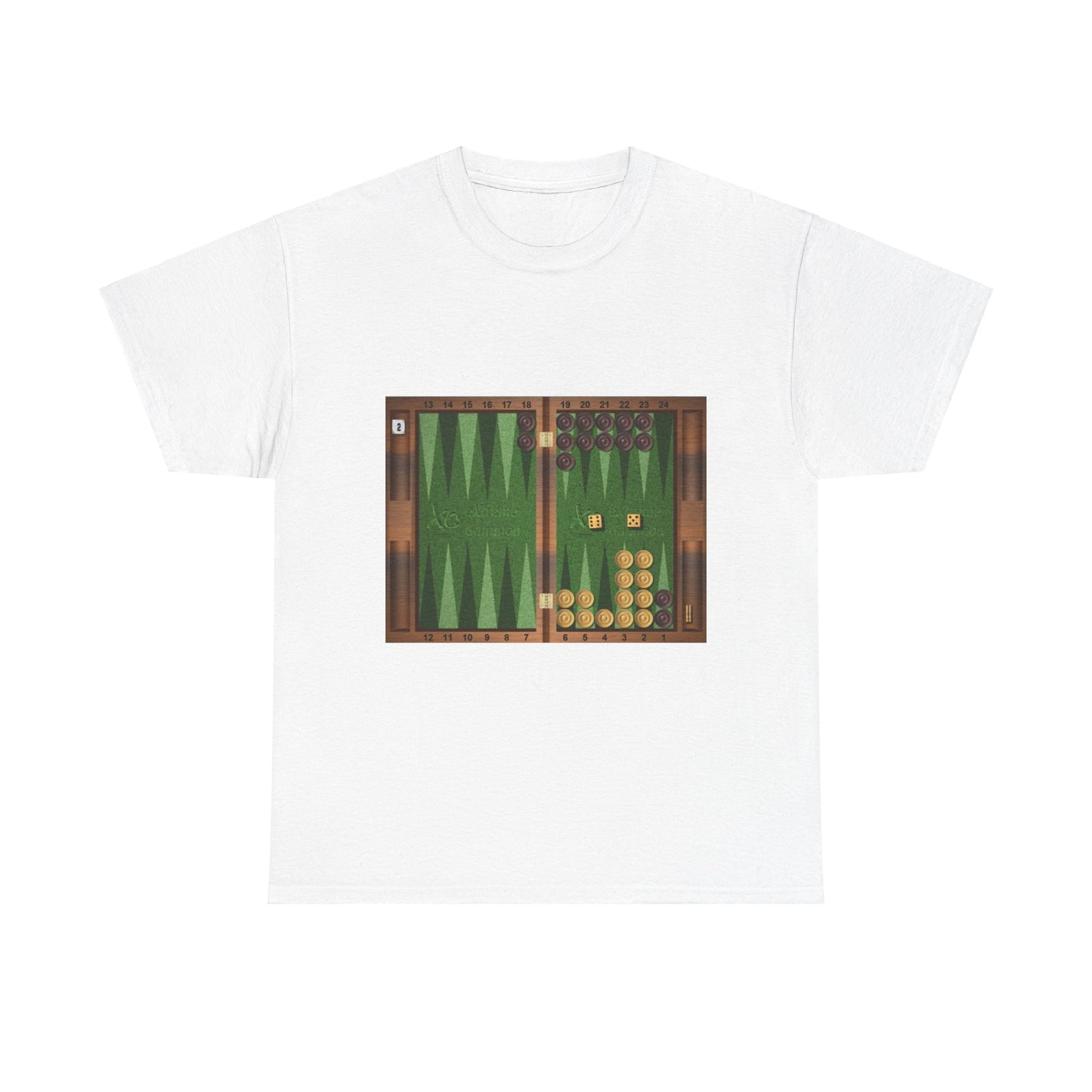 Unisex Heavy Cotton Tee - Backgammon Design with 'Ugh' Message