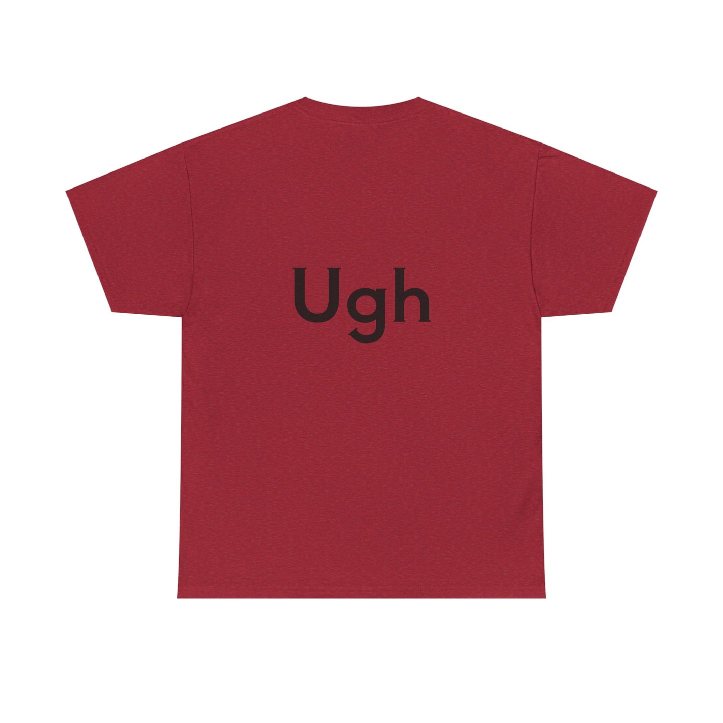 Unisex Heavy Cotton Tee - Backgammon Design with 'Ugh' Message