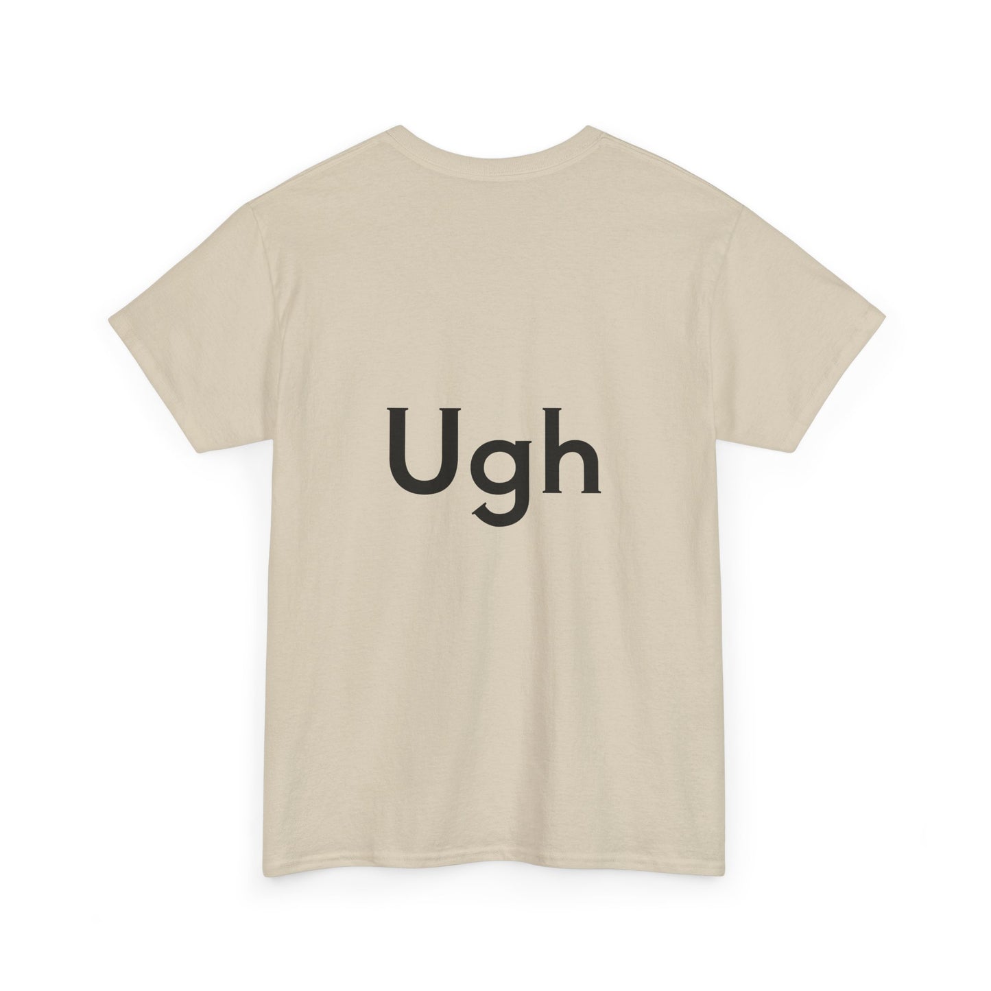 Unisex Heavy Cotton Tee - Backgammon Design with 'Ugh' Message