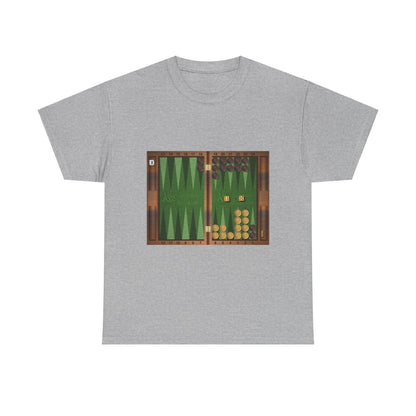 Unisex Heavy Cotton Tee - Backgammon Design with 'Ugh' Message