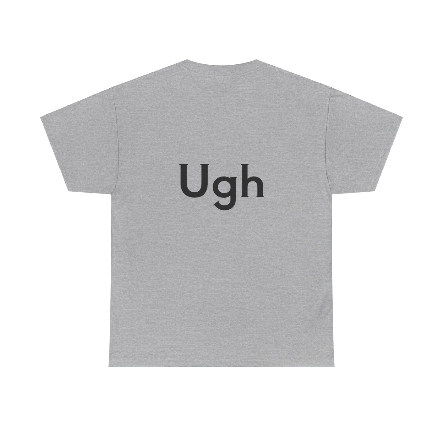 Unisex Heavy Cotton Tee - Backgammon Design with 'Ugh' Message