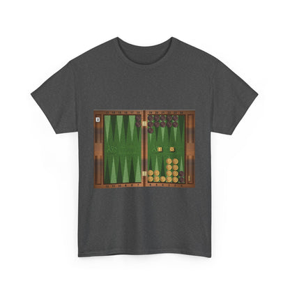 Unisex Heavy Cotton Tee - Backgammon Design with 'Ugh' Message