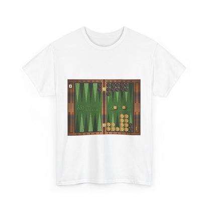 Unisex Heavy Cotton Tee - Backgammon Design with 'Ugh' Message