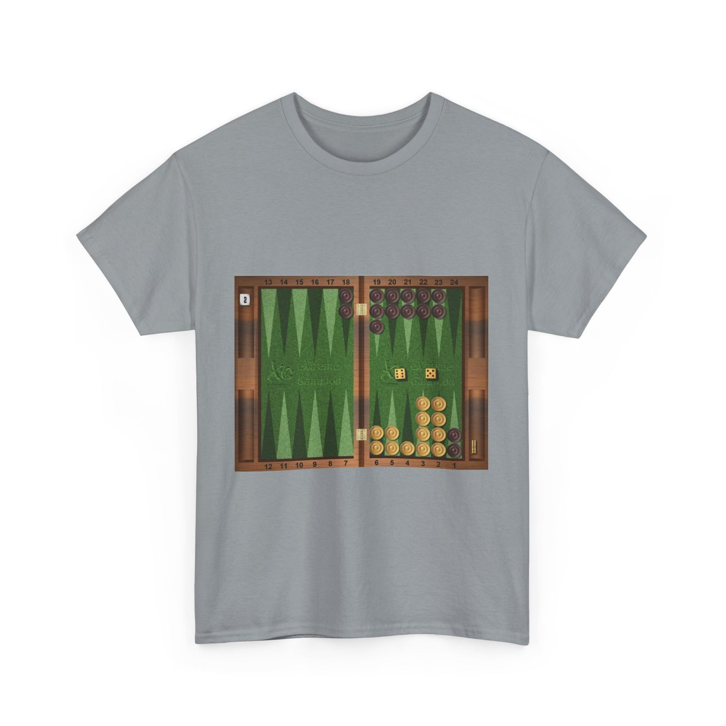 Unisex Heavy Cotton Tee - Backgammon Design with 'Ugh' Message