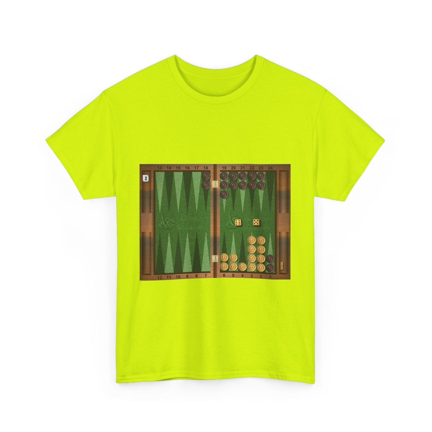 Unisex Heavy Cotton Tee - Backgammon Design with 'Ugh' Message