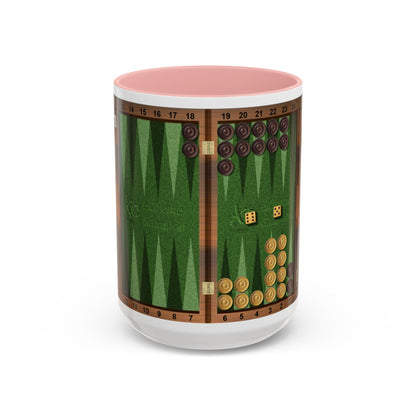 Backgammon-Themed Accent "Ugh" Coffee Mug - Perfect for Game Night & Coffee Lovers